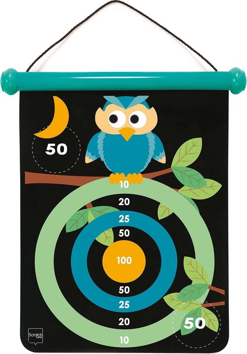 Produktbild Scratch Magnet Dartspiel Eule medium (1 x)
