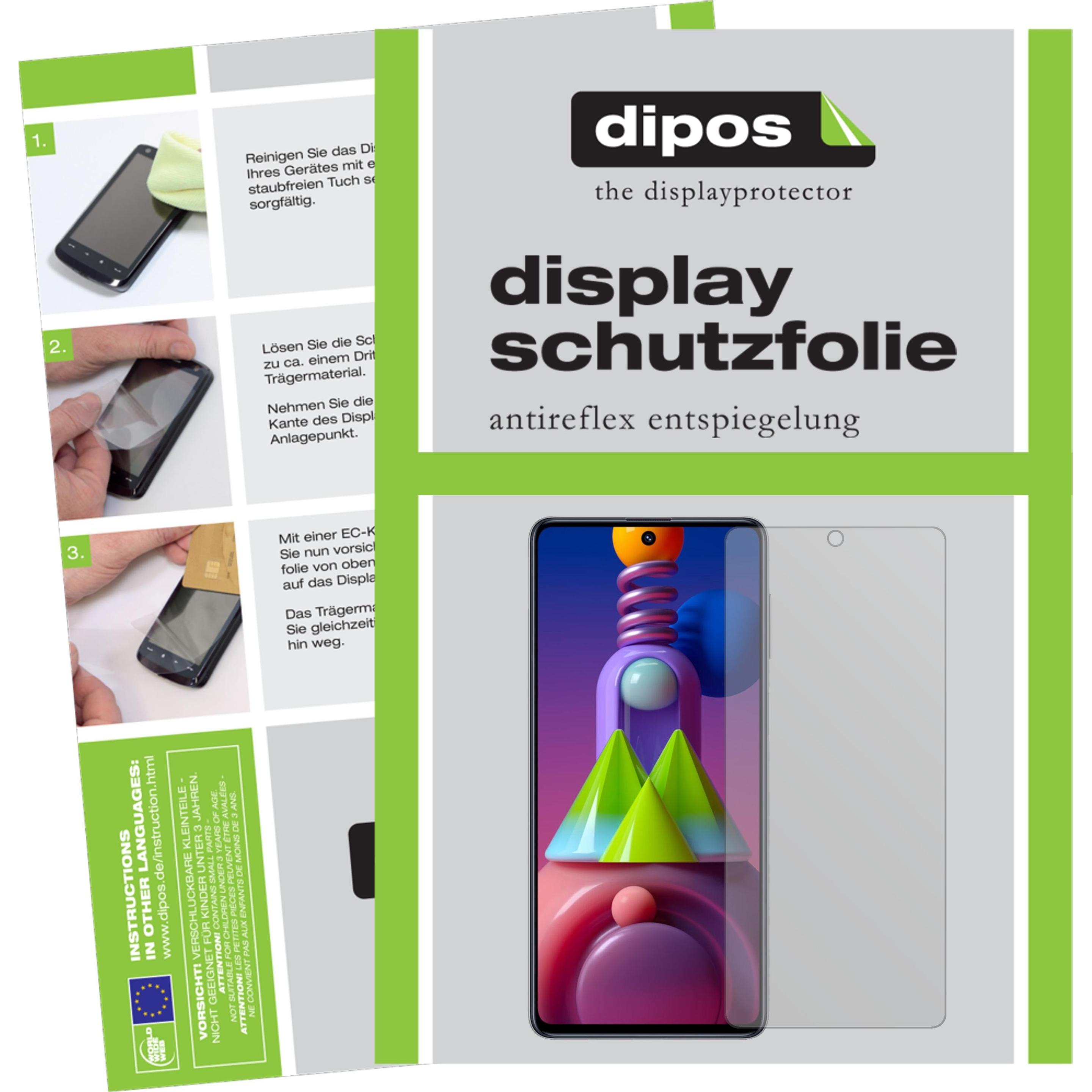 Dipos Displayschutzfolie Antireflex (5 Stück, Samsung Galaxy M51), Smartphone Schutzfolie, Transparent