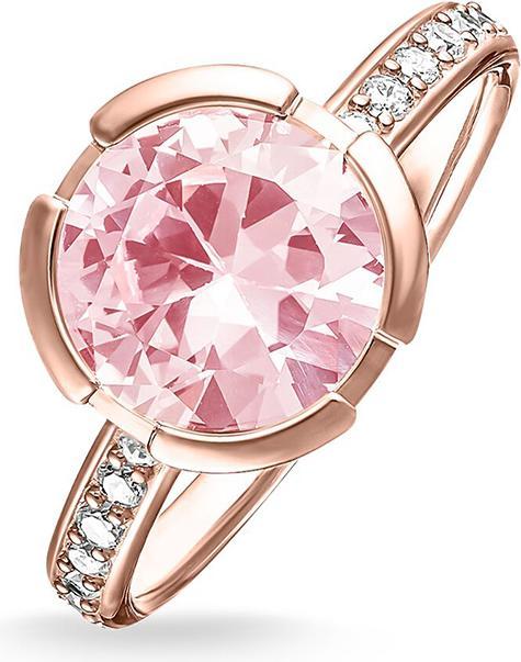 Immagine prodotto Thomas Sabo Anello con zirconi rosa placcato oro TR2037-633-9 (54, 925 Argento)