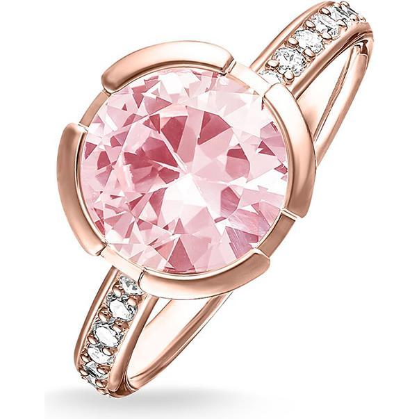 Thumbnail - Thomas Sabo, Ring, Ring rosa Zirkonia rosè vergoldet TR2037-633-9, (54, 925 Silber)