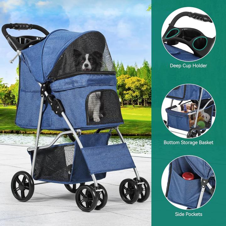 Produktbild Yitahome Hundewagen Buggy (Hund, Katze, Faltbar)