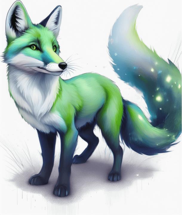 Bügelbilder Bügelbild funkelnder Fuchs (1 x)