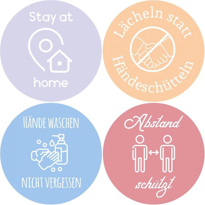 Actual product image Trenddeko Corona sticker set (50 x 50 cm, 60 x 60 cm, 30 x 30 cm, 40 x 40 cm, 70 x 70 cm)