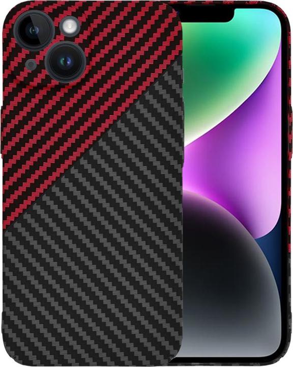 Produktbild Techsuit - Carbonite FiberShell - iPhone 14 - Red Vortex (Apple iPhone 14)