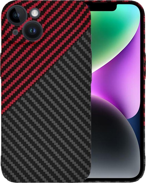 Produktbild Techsuit - Carbonite FiberShell - iPhone 14 - Red Vortex (Apple iPhone 14)