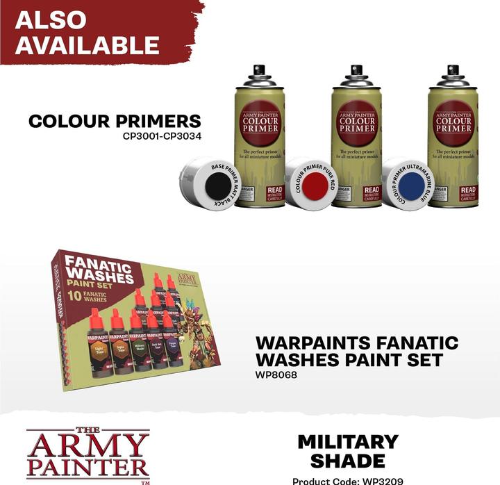 Produktbild The Army Painter Wash Warpaints Fanatic Wash: Military Shade 18 ml (Olive, 18 ml)