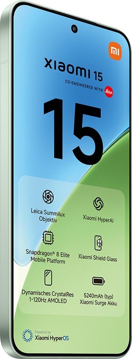 Produktbild Xiaomi 15 (512 GB, Green, 6.36", Dual SIM, 50 Mpx, 5G)
