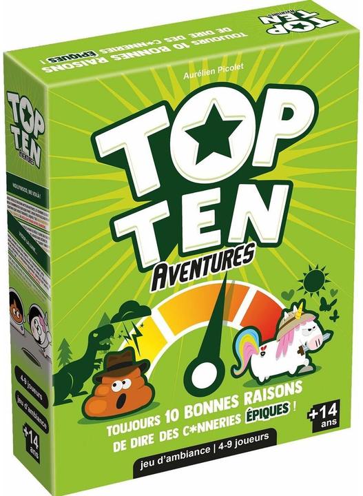 Actual product image Cocktail games Top Ten Aventures (Fr) (Deck of cards, French)