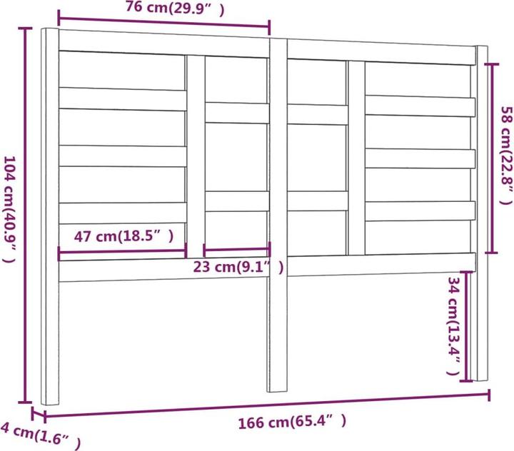 Actual product image VidaXL Edan (166 x 4 x 104 cm)
