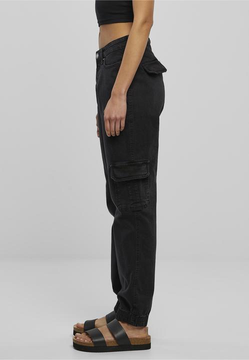 Actual product image Urban Classics Ladies Organic Stretch Denim Cargo Pants - 16966 (28)