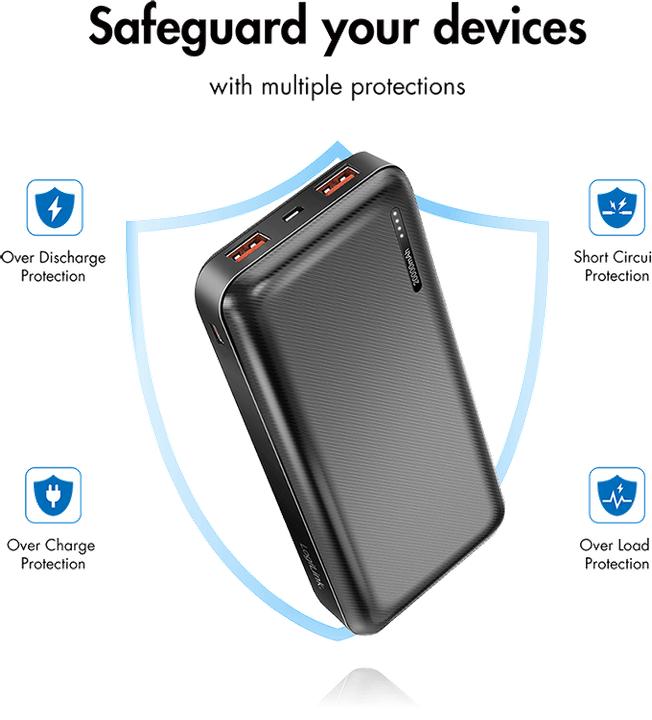 Produktbild LogiLink Powerbank 20.000 mAh, schwarz (20000 mAh, 20 W)