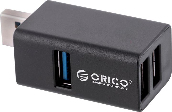 Produktbild Orico HUB USB Mini hub 3x USB-A 2.0 (MINI-U32L-BK-BP) (USB-A, 3 Ports)