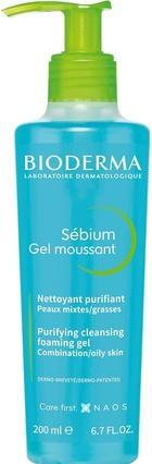 Bioderma Sebium Foaming Gel 200ml Gentle Cleansing Gel For Oily Skin (Reinigungsgel, 200 ml)