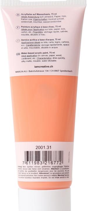 Actual product image I Am Creative Basic acrylic, water-based acrylic paint, 75 ml (75 ml)