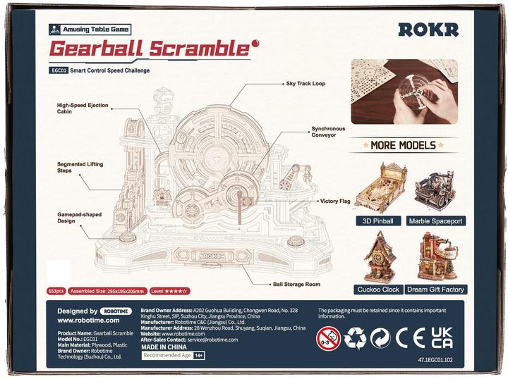 Actual product image Robotime Bausatz Gear Ball Challenge