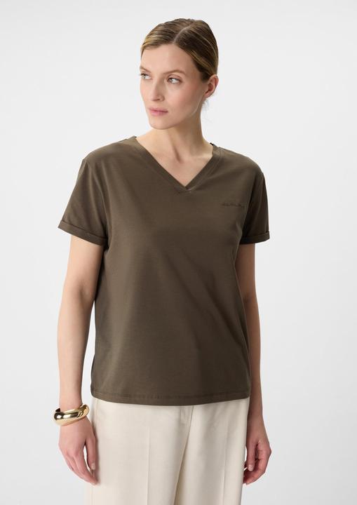 Actual product image Comma T-Shirt Softes T-Shirt im Relaxed Fit mit Logo-Stickerei (38)