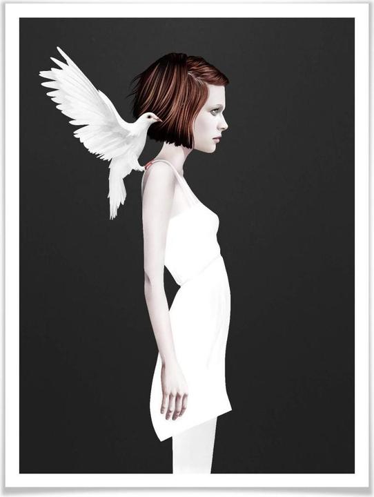 Produktbild Trenddeko Only you - Weisse Taube (24 x 30 cm)