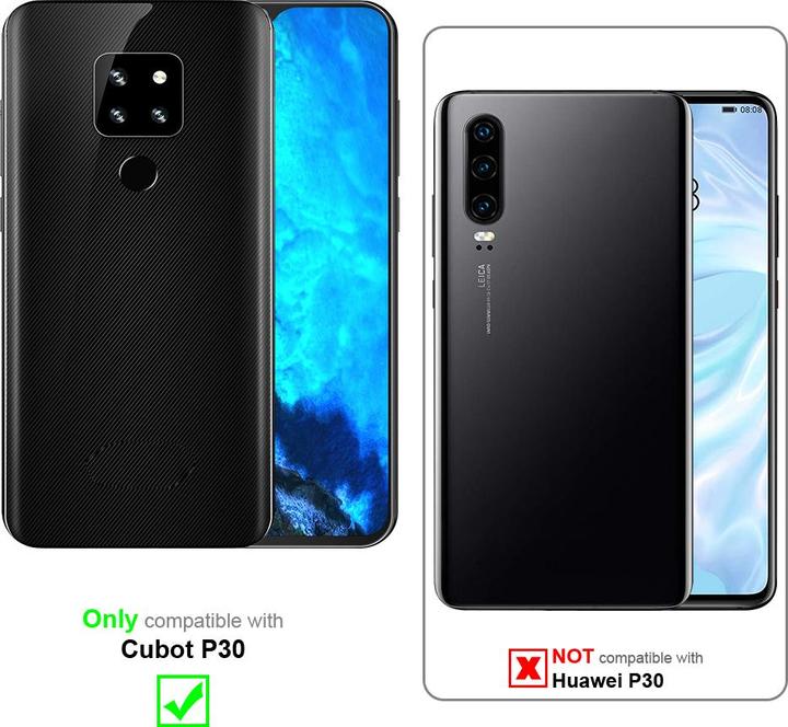 Actual product image Cadorabo Case for Cubot P30 with belt clip (Huawei P30)