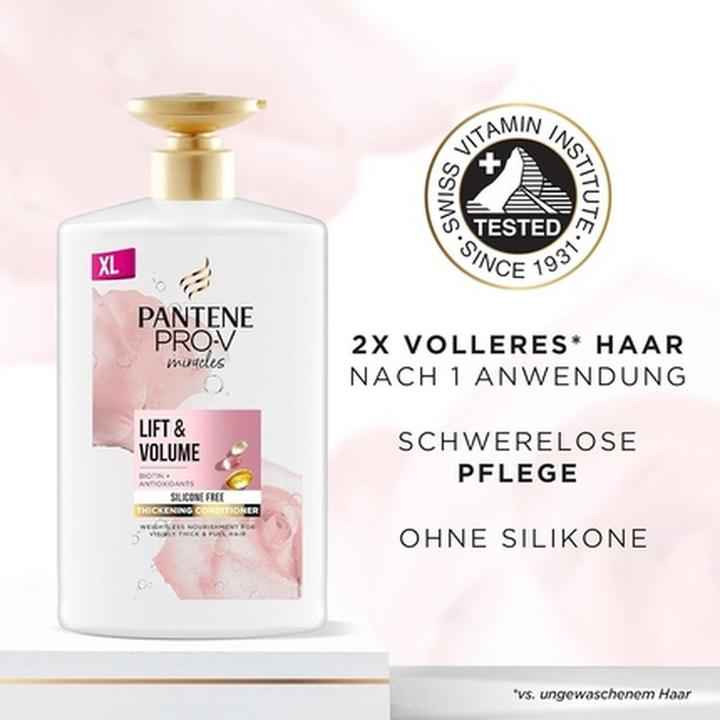 Immagine prodotto Pantene Pro-V Lift & Volume, balsamo per capelli più folti con biotina senza silicone 1000ml Pump Dispen (1000 ml)