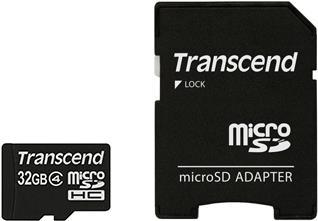 Image du produit Transcend carte microSDHC (32 Go, microSDHC)