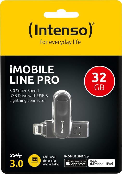 Produktbild Intenso iMobile Line PRO (32 GB, USB-A, Lightning, USB 3.0)