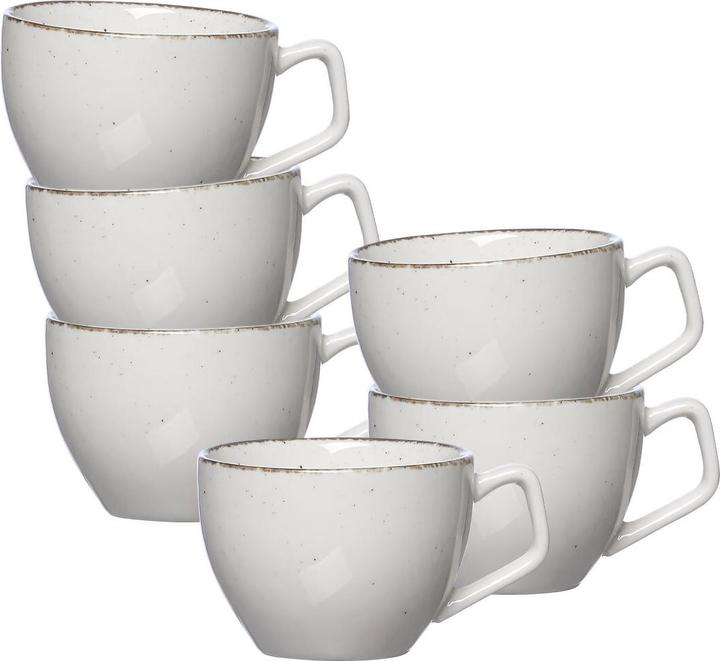 Beige, braune Farbkanten, braune Farbsprenkel