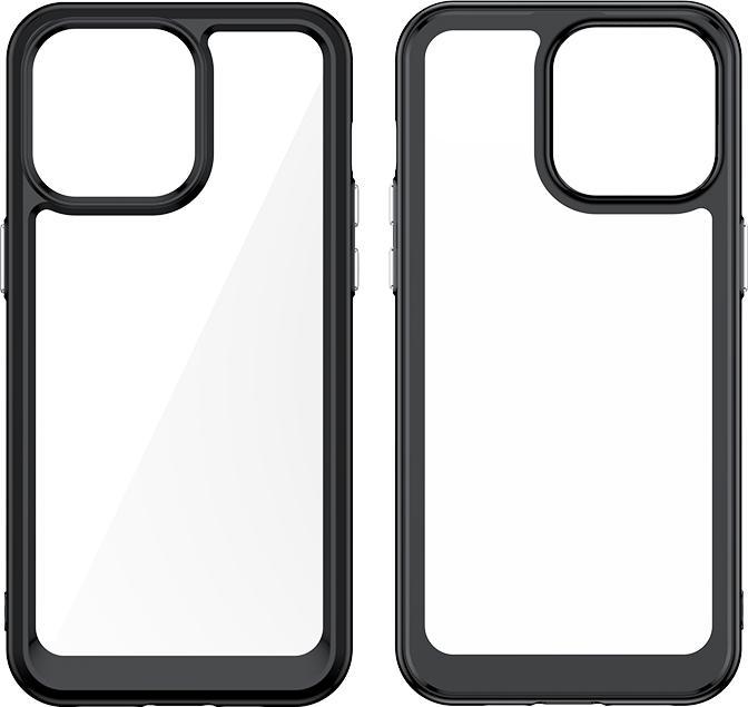 Actual product image Hurtel iPhone 15 Outer Space reinforced case with a flexible frame - red (Apple iPhone 15)