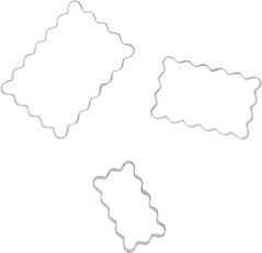 Actual product image Patisse Stainless Steel Rectangle Cookie Cutter Set 3 pieces