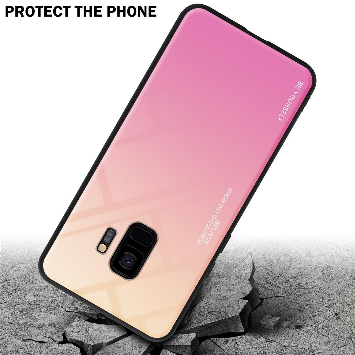 Thumbnail - Cadorabo TPU 2 Farben Glas Cover (Samsung Galaxy S9+), Smartphone Hülle, Schwarz
