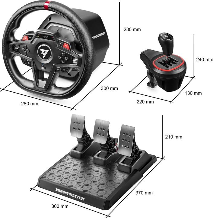 Actual product image Thrustmaster T248R Shifter Pack steering wheel incl. TH8S Add-On Shifter (PC, PS4, PS5)