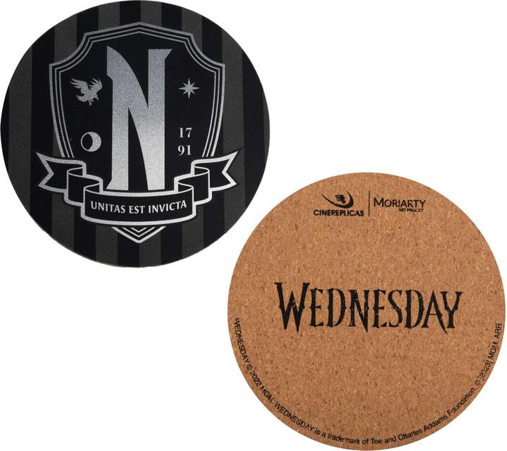 Actual product image Cinereplicas Wednesday Coaster 4-Pack (4 x, Glass coaster)