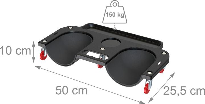 Actual product image Relaxdays Knierollbrett mit Werkzeugablage