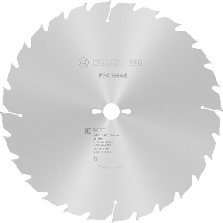 Actual product image Bosch Professional Zubehör PRO Wood circular saw blade, 400 x 3.2 x 30 mm