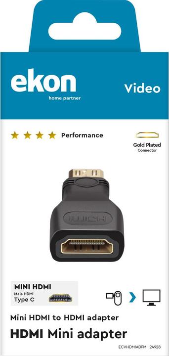 Produktbild Ekon mini HDMI (Typ C) — HDMI (Typ A) (HDMI, Mini HDMI)