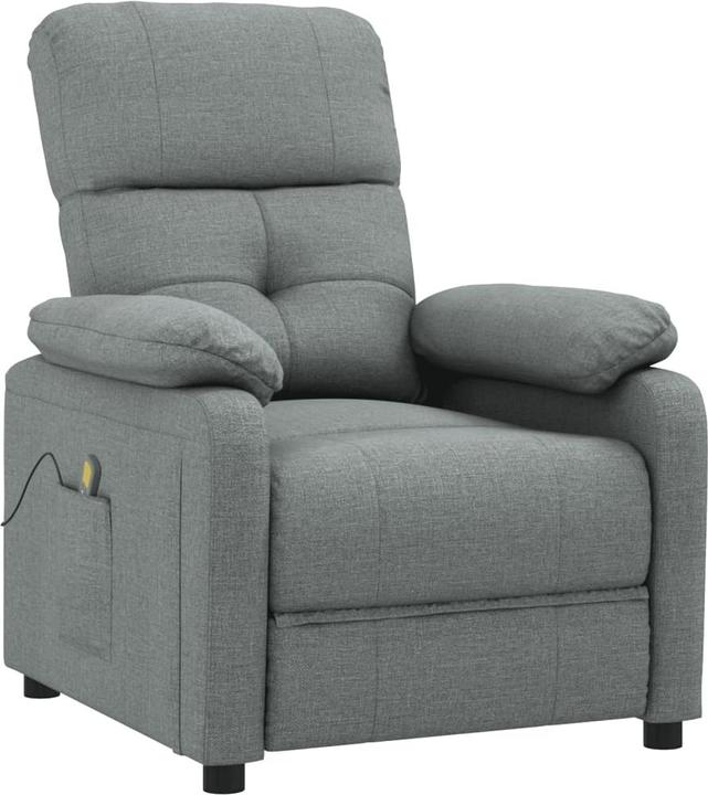 Immagine prodotto VidaXL Poltrona massaggio Poltrona TV Poltrona relax Poltrona reclinabile Tessuto grigio scuro