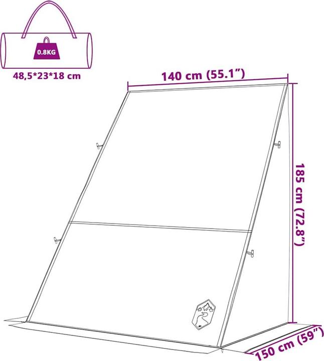 Actual product image VidaXL Camping tent (0.80 kg, 1 person)