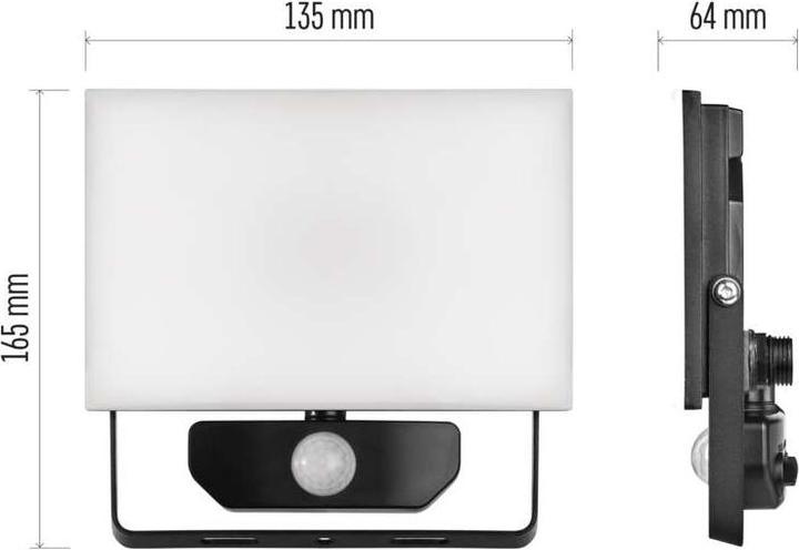 Produktbild Emos LED-Flutlicht TAMBO mit Bewegungssensor, 20 W, 2000 lm, schwarz (2000 lm, IP54)