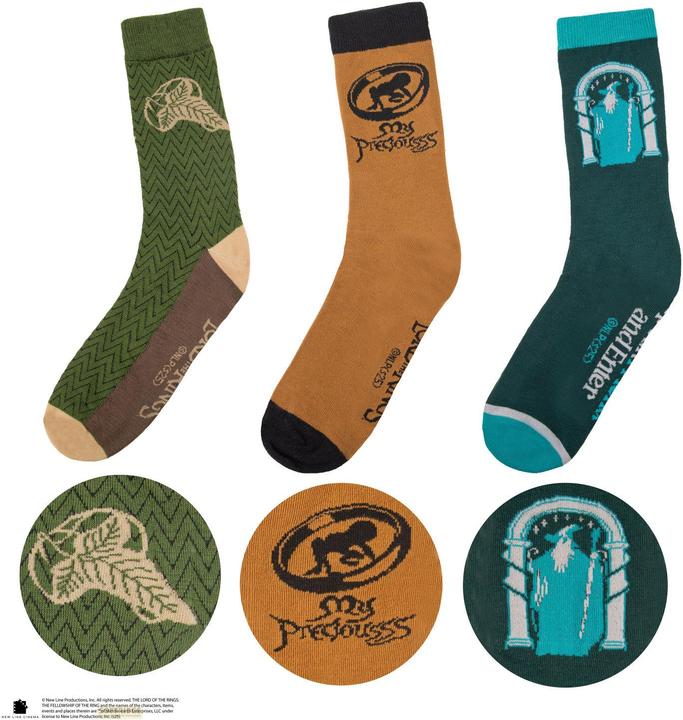 Produktbild Cinereplicas Lord of the Rings Socken (3 Paare) (3er Pack, 40)
