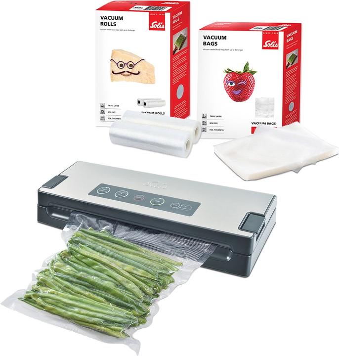 Solis Vac Premium 574 Vacumeermachine + 2 vacumrollen + 50 vacumzakken - Grijs