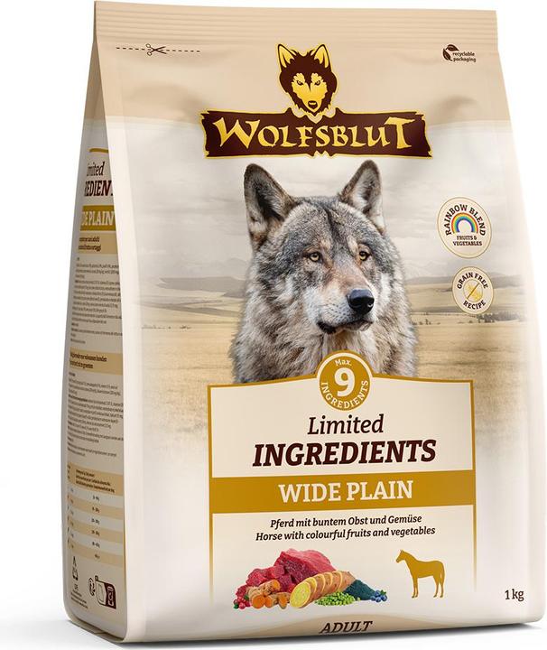 Actual product image Wolfsblut Limited Ingredients Adult Wide Plain for dogs 1 kg (Adult, 1 pcs., 1000 g)