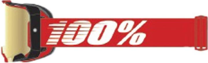 Productafbeelding 100% ARMEGA Veiligheidsbril Rood - Spiegelrood glas (Zwart, Rood)