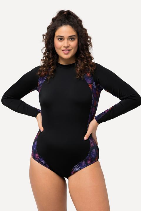 Image du produit Ulla Popken Maillot de bain avec protection UV 50+, col montant et manches longues. Sans bonnets souples (42)
