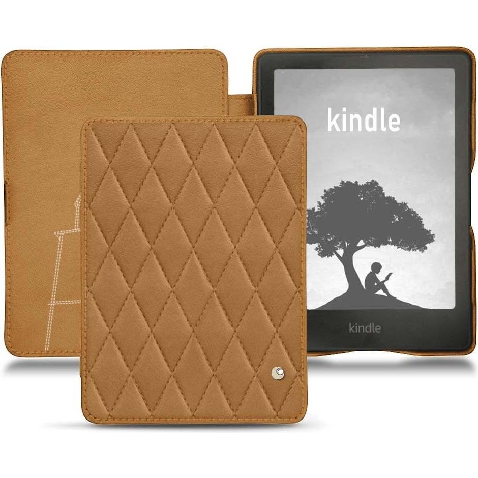 Noreve Lederschutzhülle horizontal (Kindle Signature Edition), Tablet Hülle, Braun