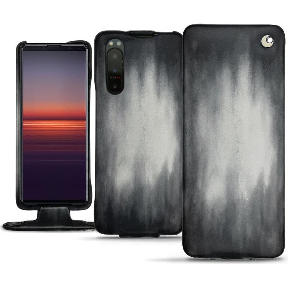 Thumbnail - Noreve Lederschutzhülle vertikal (Sony Xperia 5 II), Smartphone Hülle, Grau