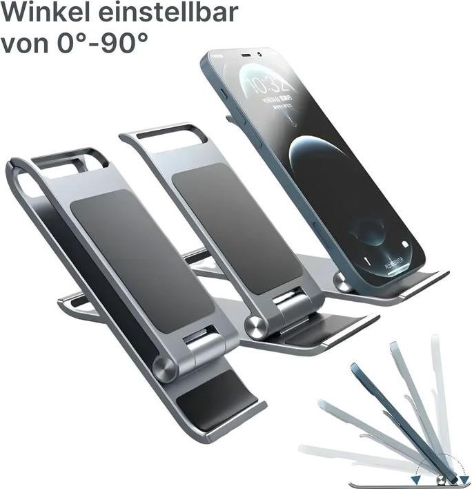 Produktbild Hermex Universal Smartphone und Tablet Halter Handy Ständer Tablet Ablage