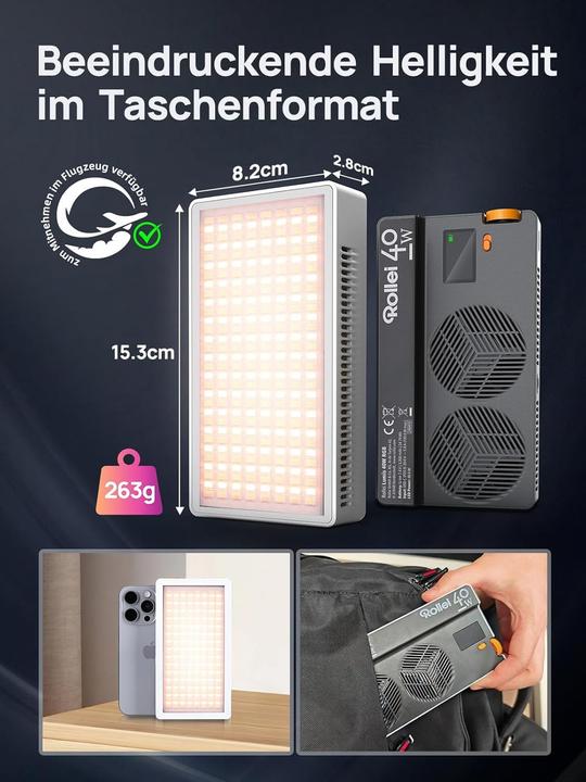 Produktbild Rollei LUMIS 40W RGB - LED-Licht (Videoleuchte)