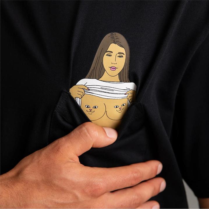 Produktbild RipnDip Flashing Kittys Pocket T-Shirt (M)