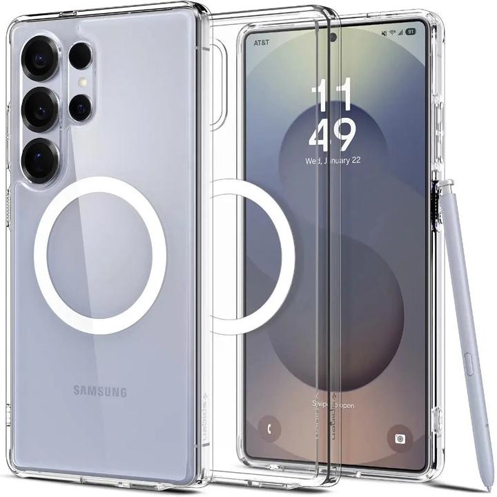 Spigen Crystal Hybrid (MagFit) Galaxy S25 Ultra Case Clear White (Samsung Galaxy S25 Ultra)