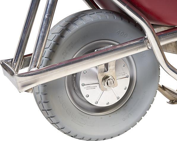 Productafbeelding Matador Elektrische kruiwagen E-ProfiMax met rode bak 90 liter