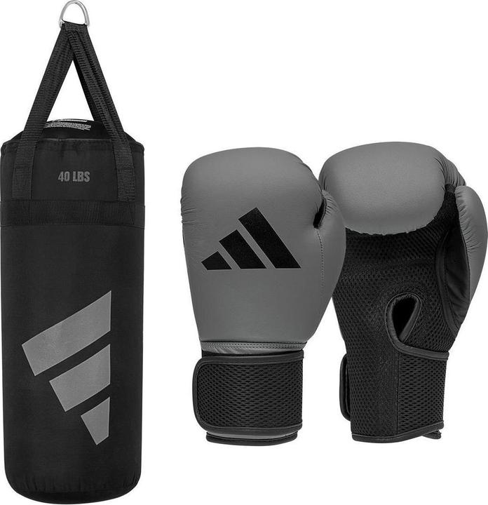 Produktbild Adidas Youth Boxing Kit 04 grey/black 10oz